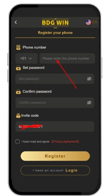 Enter your mobile number